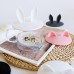 Super Cute Silicone Cup Lids Mug Cover, Soft Rabbit Cat Ear Drink Cup Bowl Cap, Kids Gift Home Decor, Set of 6 (Pink+White+Grey) 