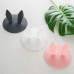 Super Cute Silicone Cup Lids Mug Cover, Soft Rabbit Cat Ear Drink Cup Bowl Cap, Kids Gift Home Decor, Set of 6 (Pink+White+Grey) 