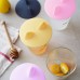 Cherry Pink Silicone Cup Lids Mug Cover, Soft Rabbit Cat Ear Drink Cup Bowl Cap, Cute Kids Gift Home Decor, Set of 6 (Yellow+Pink+Purple) 