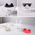 Lovely Silicone Cup Lids Mug Cover, Soft Rabbit Cat Ear Drink Cup Bowl Cap, Cute Kids Gift Home Decor, Set of 6 (Red+Black+Transparent)