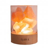 USB Himalayan Salt Lamp Night Light Pink Crystal Salt Rock Lamp with Touch Dimmer Switch Home Office Decoration